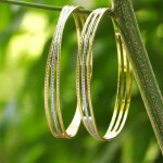 Adwitiya Women Set of 2 24 CT Gold-Plated Handcrafted Bangles