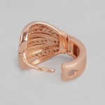 Carlton London Rose Gold Circular Hoop Earrings