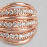 Carlton London Rose Gold Circular Hoop Earrings