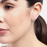 Carlton London Rose Gold Circular Hoop Earrings