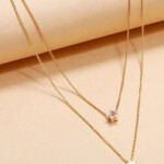 Shining Diva Fashion Gold Plated Crystals Chain