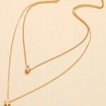 Shining Diva Fashion Gold Plated Crystals Chain