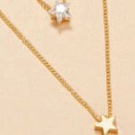 Shining Diva Fashion Gold Plated Crystals Chain
