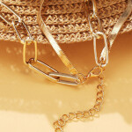 Shining Diva Fashion Women Gold Toned Necklace