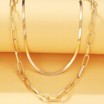 Shining Diva Fashion Women Gold Toned Necklace