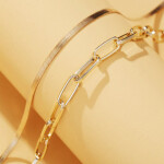 Shining Diva Fashion Women Gold Toned Necklace