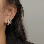 Galaxy Gold-plated Contemporary Studs Earrings