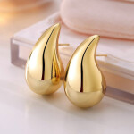 Jewels Galaxy 18k Gold Plated Teardrop Shaped Earrings
