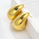 Jewels Galaxy 18k Gold Plated Teardrop Shaped Earrings