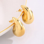 Jewels Galaxy 18k Gold Plated Teardrop Shaped Earrings
