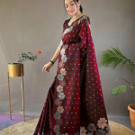 Kalini Woven Design Zari Kanjeevaram Saree