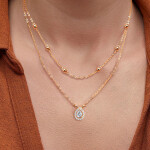 Minutiae Gold Plated Necklace And Chain