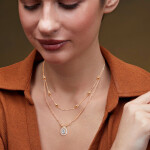 Minutiae Gold Plated Necklace And Chain
