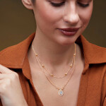 Minutiae Gold Plated Necklace And Chain