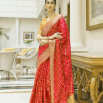 Pink & Gold-Toned Woven Design Zari Silk Blend Patola Saree