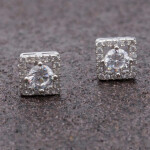 Palmonas 925 Sterling Silver Square Studs Earrings