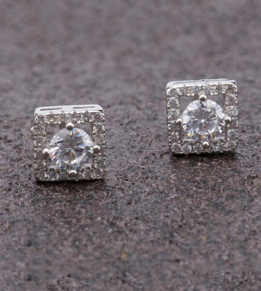 Palmonas 925 Sterling Silver Square Studs Earrings