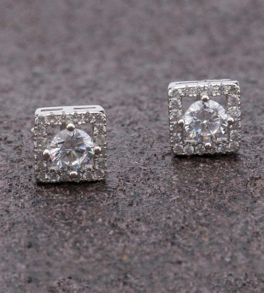 Palmonas 925 Sterling Silver Square Studs Earrings