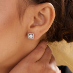 Palmonas 925 Sterling Silver Square Studs Earrings