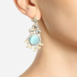 Zaveri Pearls Set Of 2 Gold-Plated Drop Earrings