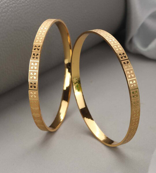 Priyaasi Set Of 2 Gold-Plated Handcrafted Bangles