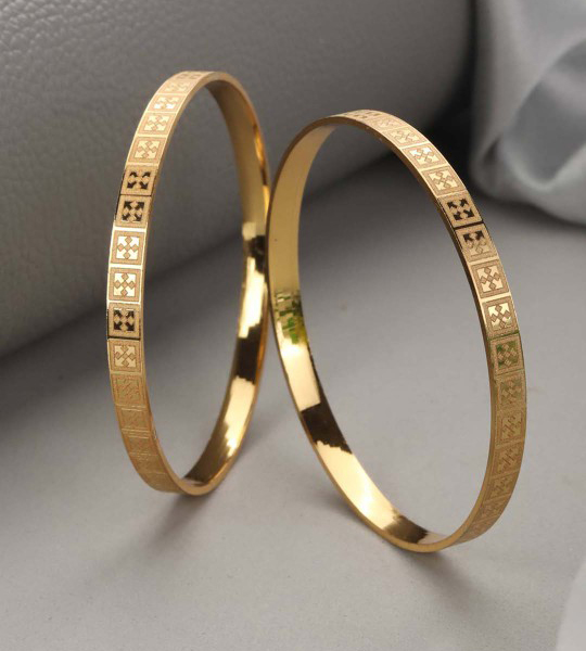 Priyaasi Set Of 2 Gold-Plated Handcrafted Bangles