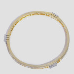 Priyaasi Set of 2 Silver-Toned Gold-Plated AD Studded Handcrafted Bangles