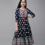 Rain & Rainbow Women Printed Anarkali Kurta