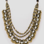 Silver & Gold-Toned Oxidised Alloy Handcrafted Necklace