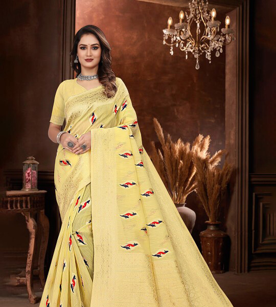 Rudit Creation Ethnic Motifs Zari Saree
