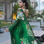 Satrani Floral Satin Saree