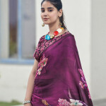 Satrani Floral Satin Saree