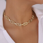 Shining Diva Fashion Gold-Plated Statement Necklace