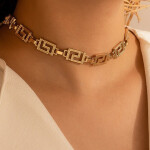 Shining Diva Fashion Gold-Plated Statement Necklace