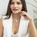 Toniq Gold-toned & White Boroque Pearl Necklace