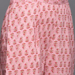 Women Pink Printed Gotta Patti Pure Cotton Kurta with Trousers & Dupatta