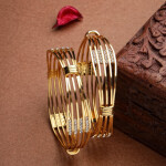 Set of 2 Gold Plated American Diamond-Studded Bangles