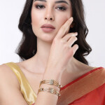 Set of 2 Gold Plated American Diamond-Studded Bangles